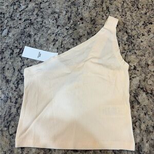 Urban Outfitters Cream Ribbed Top